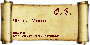 Oblatt Vivien névjegykártya
